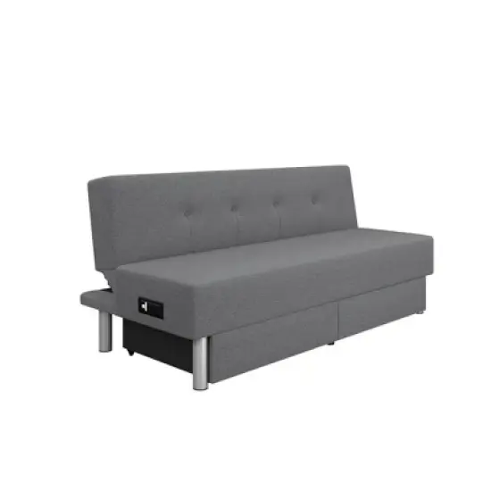 Wilton Dream Convertible Futon Sofa Bed Charcoal - Serta image {6}