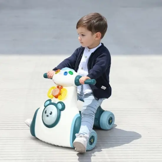 Costway Baby Balance Bike Musical Ride Toy w/ Sensing Function & Light Toddler Walker image {3}
