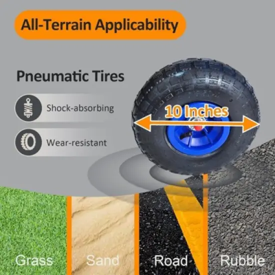 RISOKEYS Kids Wagon,with Removable Wooden Side Panels - Pet Wagon,Foldable Design,176lbs Capacity for Toys,Snacks and Outdoor Adventures image {6}