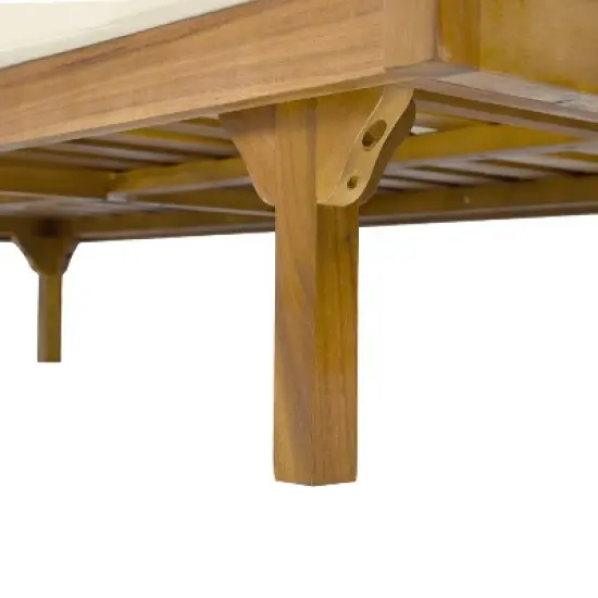 Outdoor 3-Seater Sofa Patio Daybed with Armrests & Water-Resistant Cushions, Acacia Wood Frame Sofa Couch - ModernLuxe image {7}