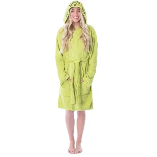 Dr. Seuss The Grinch Who Stole Christmas Adult Costume Character Fleece Robe image {3}