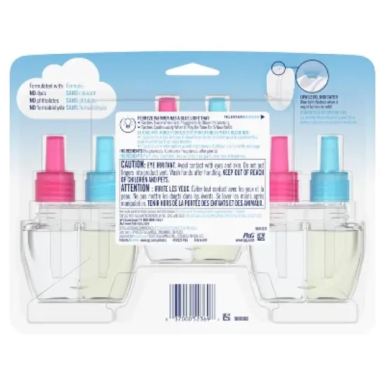 Febreze Odor-Fighting Fade Defy Plug Air Freshener Refill - Downy April Fresh - 0.87 fl oz/3pk image {8}