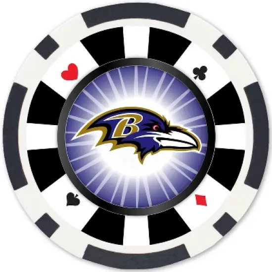 MasterPieces Casino Style 100 Piece Poker Chip Set - NFL Baltimore Ravens image {2}