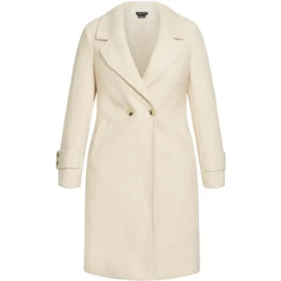 Women's Plus Size Ella Coat - buff | CITY CHIC image {3}