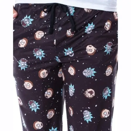 Rick and Morty Mens' Face Expressions Toss Print Pajama Sleep Lounge Pants image {2}