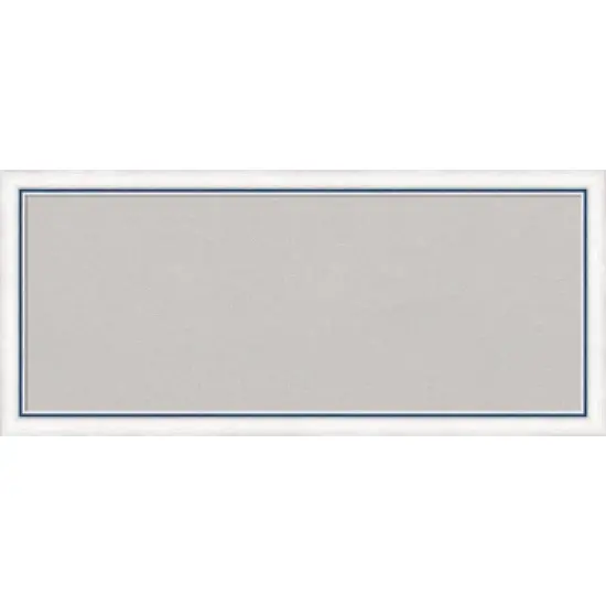 32"x14" Morgan Wood Frame Gray Cork Board White/Blue - Amanti Art image {10}