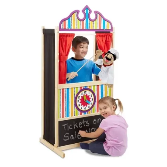 Melissa & Doug Deluxe Puppet Theater - Sturdy Wooden Construction image {7}