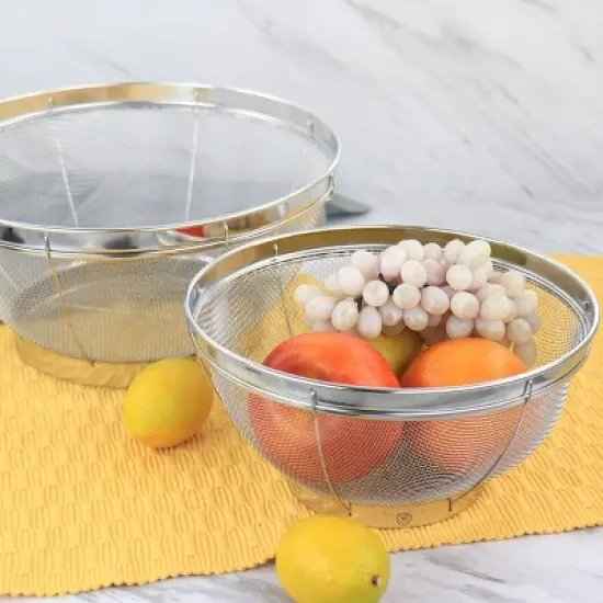 Martha Stewart Stainless Steel 2 Piece Strainer Set image {2}