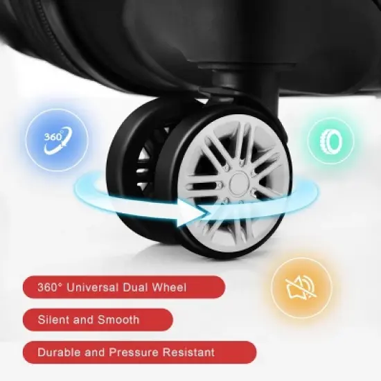 3 Piece Luggage Set with TSA Lock,Spinner Wheels, ABS Hard Shell Lightweight Expandable Travel Luggage for Men Women image {5}