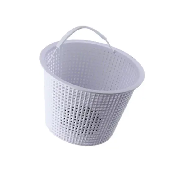 Pool Central 6.75" White Round Heavy Weighted Swimming Pool Skimmer Basket image {1}