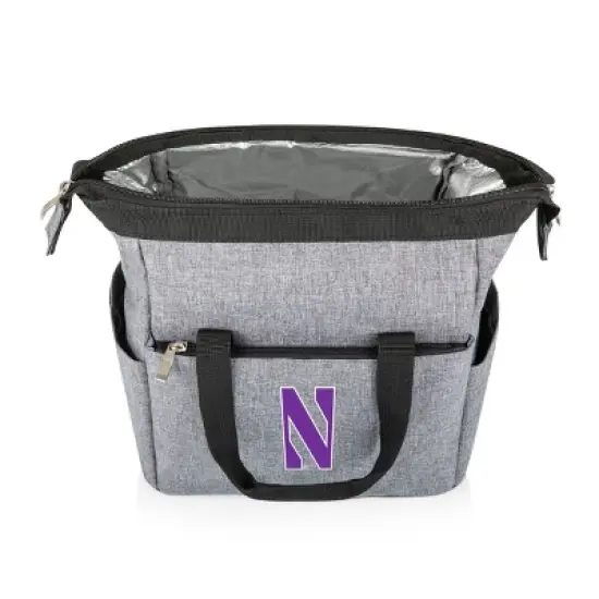 NCAA Northwestern Wildcats On The Go Lunch Cooler - Gray image {1}