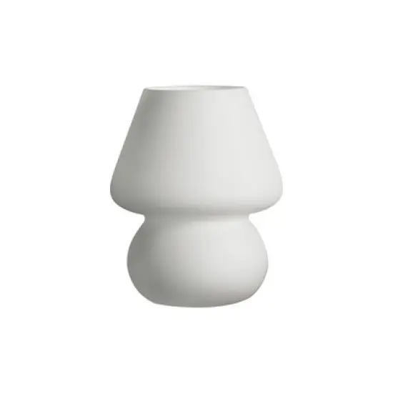 Teen Glass Mushroom Color Changing LED Table Lamp White - West & Arrow image {2}