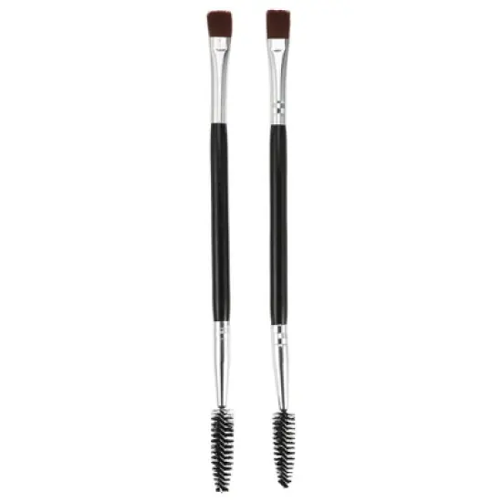 Unique Bargains Double-ended Eyebrow Makeup Brushes and Sets Black 2 Pcs image {6}