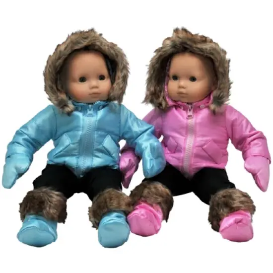 The Queen's Treasures 15" Baby Doll Clothes Set of Two Winter Outerwear image {3}