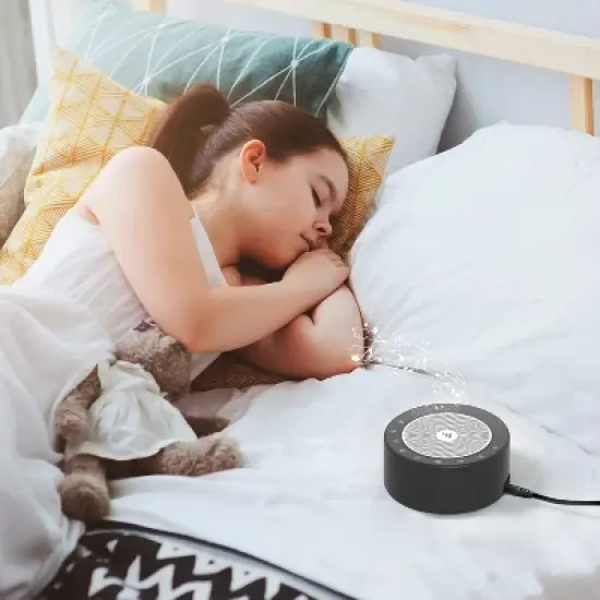 Letsfit White Noise Machine with 7-Color Night Lights, 30 High Fidelity Soundtracks, Full Touch Metal Grille and Buttons - T3 image {4}