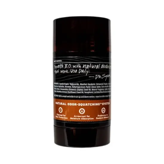 DR. SQUATCH Men's Natural Deodorant - Wood Barrel Bourbon - 2.65oz image {1}