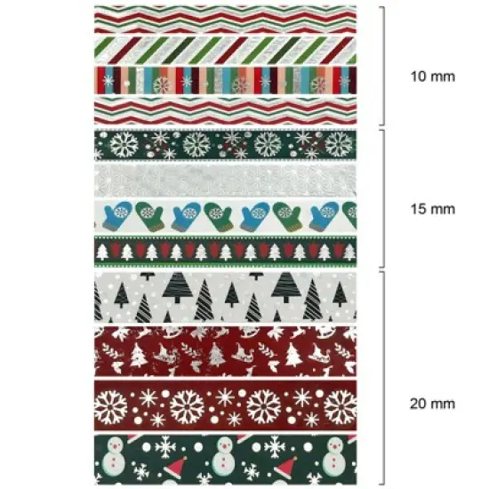 Wrapables Winter Season Washi Set for Arts & Crafts, Scrapbooking, Stationery, Diary image {1}