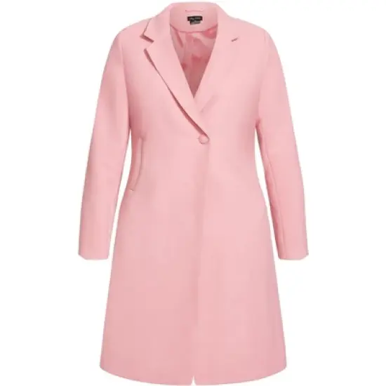 Women's Plus Size Effortless Chic Coat - blush | CITY CHIC image {5}