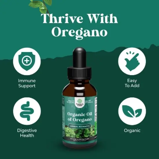Organic Oregano Oil Drops, Super Concentrated Liquid Oil of Oregano + Carvacrol 60%, Digestion & Immune Support, Nature's Craft, 30 mL image {1}