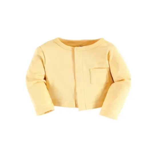 Hudson Baby Infant Girl Cotton Dress and Cardigan Set, Sunflower image {4}