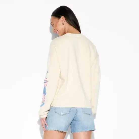 Women's Stitch Graphic Sweatshirt - Ivory image {2}