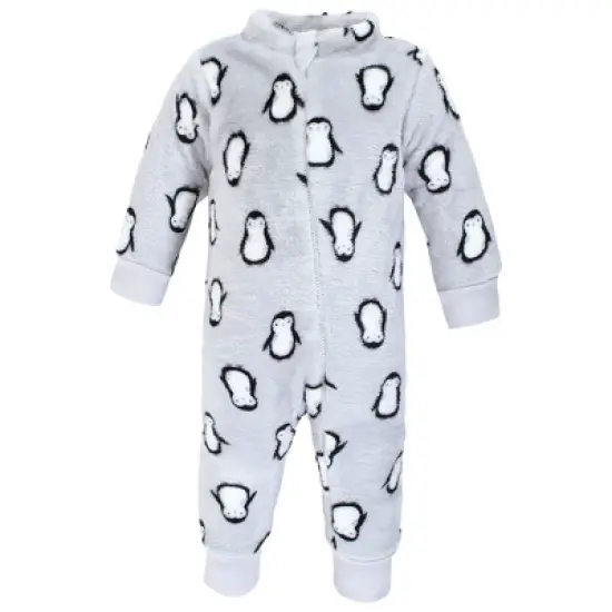 Hudson Baby Infant Boy Plush Jumpsuits, Gray Penguin image {2}