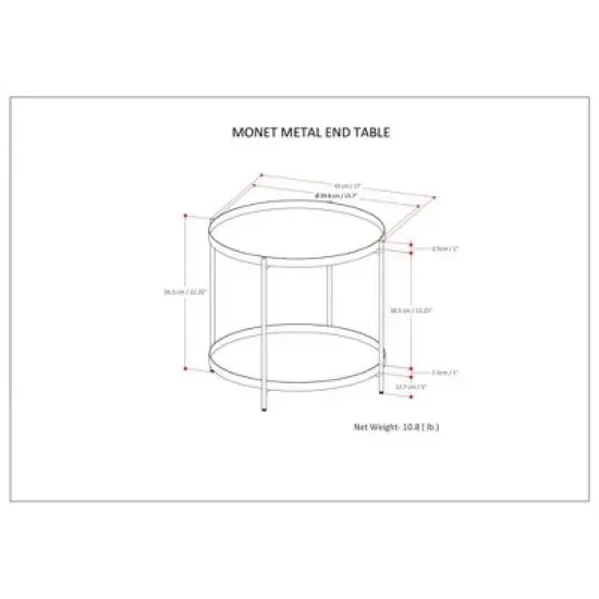 Lipton Metal End Table - WyndenHall image {6}