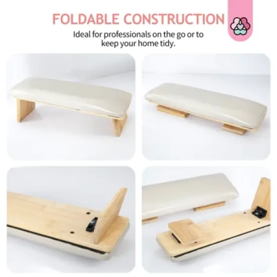 SAVILAND Pro Folding Salon Arm System - 45&deg; Ergo Rest w/Medical PU Pad for Tech Bench. image {2}