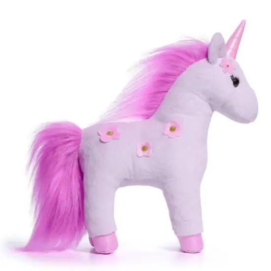 FAO Schwarz 13" Purple Unicorn Glow in the Dark Toy Plush image {5}
