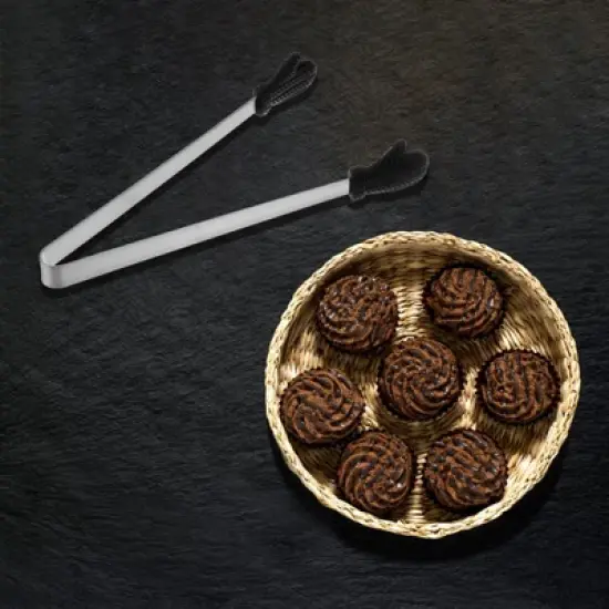 Unique Bargains Stainless Steel Tiny Gloves Shape Cooking Kitchen Food Tongs image {5}