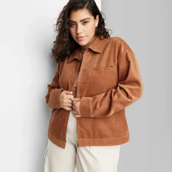 Women's Boxy Zip-Up Cord Jacket - Wild Fable&trade; image {4}