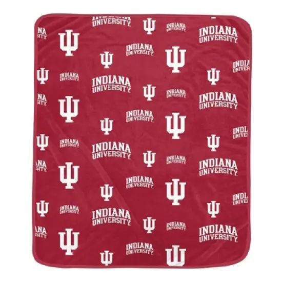 NCAA Indiana Hoosiers Homefield Flipped Wordmark Throw Blanket image {1}