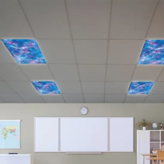 Teacher Created Resources&reg; Calming Covers Ceiling Light Filters, 2' x 4', Deep Space, Pack of 4 image {5}