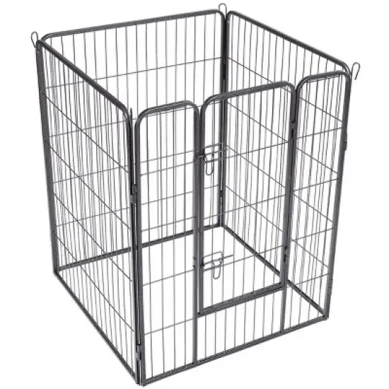 Tangkula 40" 8 Metal Panel Heavy Duty Pet Playpen Dog Exercise Pen Cat Fence Safety Gate image {7}