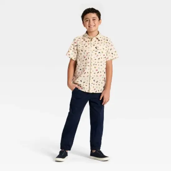 Latino Heritage Month Kids' Short Sleeve Woven Shirt - Ivory image {2}