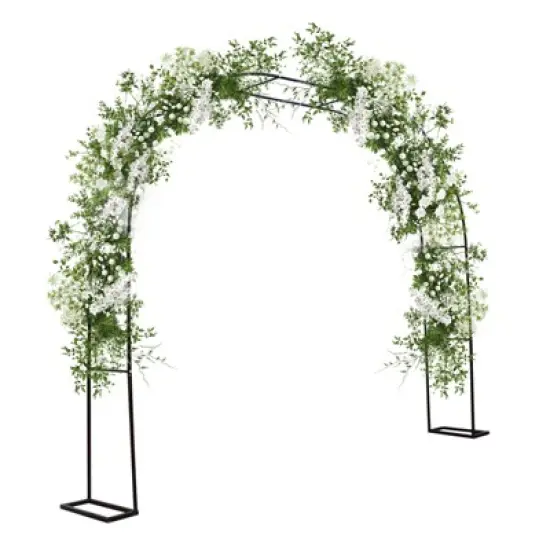 Garden Arch Trellis for Climbing Plants, Metal Arch Frame, Plant Support Climbing Vines and Flowers Stands, Outdoor Wedding Arch for Ceremony, Black image {7}