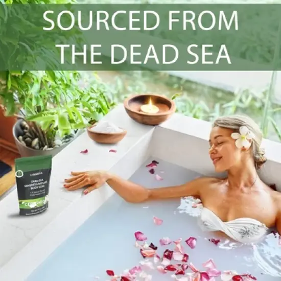 Pure Dead Sea Magnesium Flakes Restful Soak &ndash; Relaxing & Replenishing, Made in USA-IN-10323 image {4}