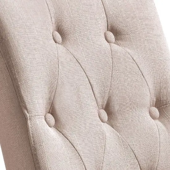 Set of 2 Aristocratic Solid Wood Tufted Dining Chair-ModernLuxe image {5}