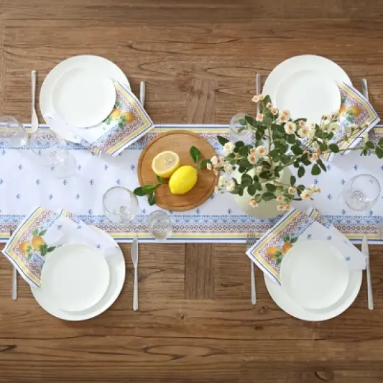 Capri Lemon Table Runner - Multicolor - 13x70 - Elrene Home Fashions image {1}