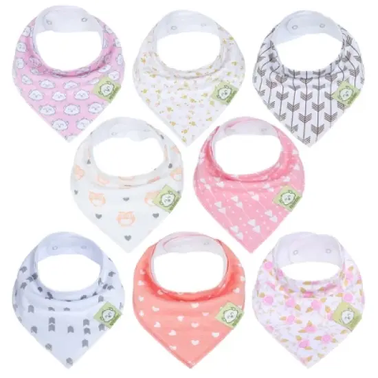 8pk Organic Baby Bandana Bibs, Baby Drool Bibs for Baby Boy, Girl, Baby Bibs for Infant, Newborn image {12}