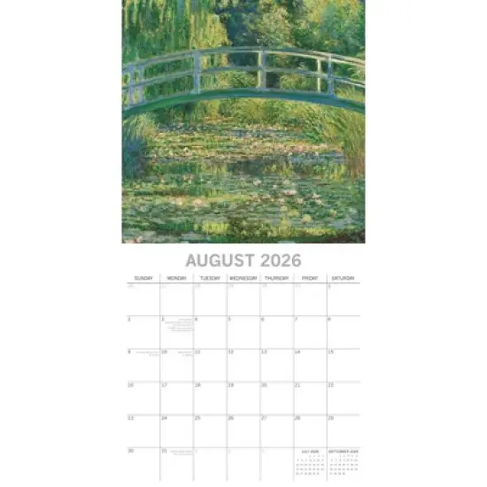2026 Square Wall Calendar, Impressionists, 16-Month Arts & Antiques Theme with 180 Reminder Stickers (12x12 In) image {2}