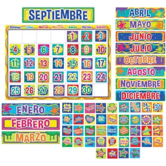 Eureka&reg; Color My World Spanish Calendar Bulletin Board Sets image {3}