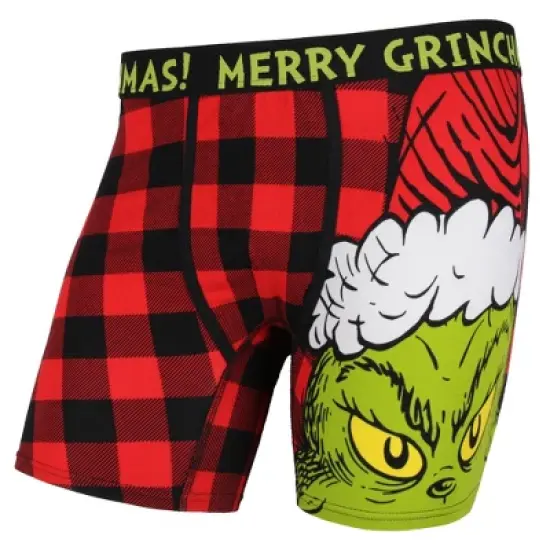 Dr. Seuss The Grinch Merry Grinchmas Santa Grinch Boxer Briefs Underwear image {4}