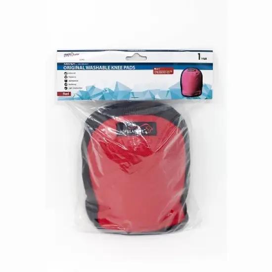 Bison Life Lightweight Knee Pads for Home & Gardening, Black/ Red, 1 Pair image {7}