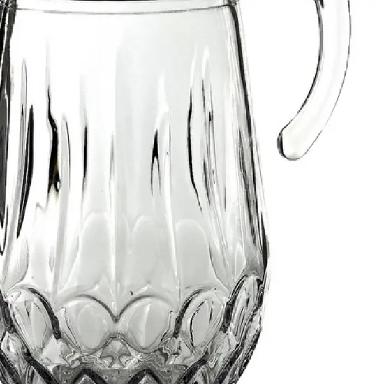 Slickblue Luxury 75 oz Cristalline Glass Pitcher &ndash; Neoclassical Intricate Pattern, Perfect for Water, Juice, Cocktails image {5}