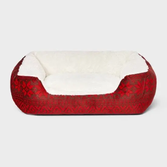 Printed Holiday Bolster Dog Bed - Boots & Barkley&trade; image {4}