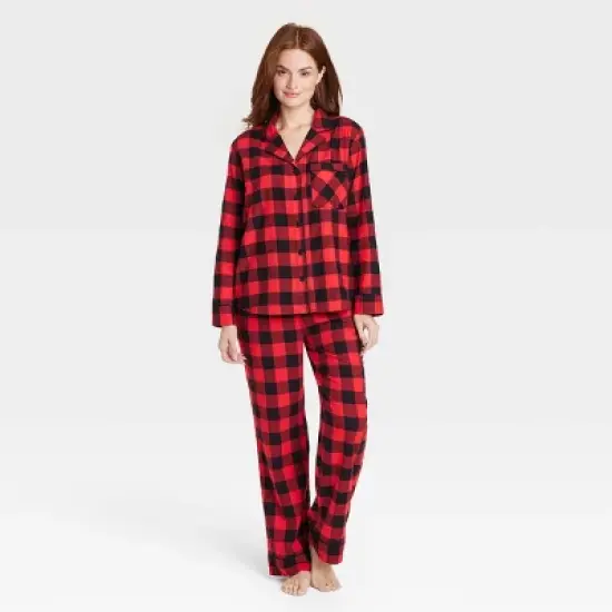 Women's Buffalo Check Flannel Matching Family Pajama Set - Wondershop&trade; Red image {3}