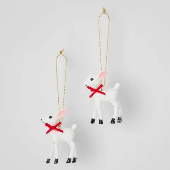 2ct Retro Small Deer Christmas Tree Ornament Set - Wondershop&trade; image {4}