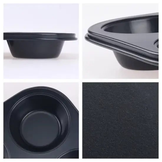 REGALWOVEN Carbon Steel Nonstick Cup Cake Pan 1 Pack image {2}