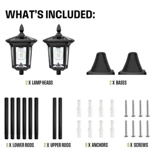 Westinghouse 100 Lumen Solar Post Light &ndash; 2-Pack (3000K Warm White) image {7}